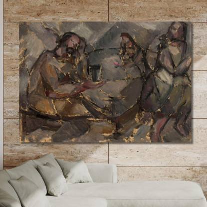 In Una Enoteca Tadeusz Makowski tmk85 quadro stampato su tela