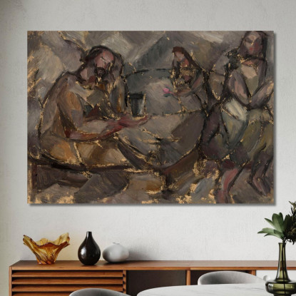 In Una Enoteca Tadeusz Makowski tmk85 quadro stampato su tela