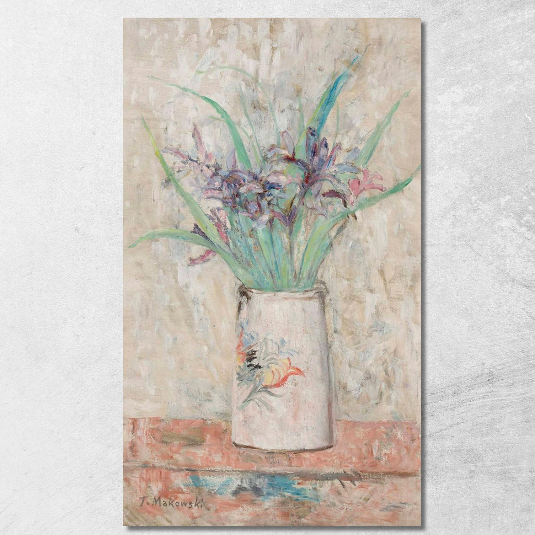 Iris In Un Vaso Bianco Tadeusz Makowski tmk86 quadro stampato su tela