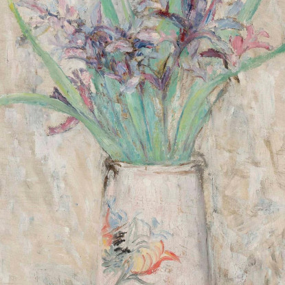 Iris In Un Vaso Bianco Tadeusz Makowski tmk86 quadro stampato su tela