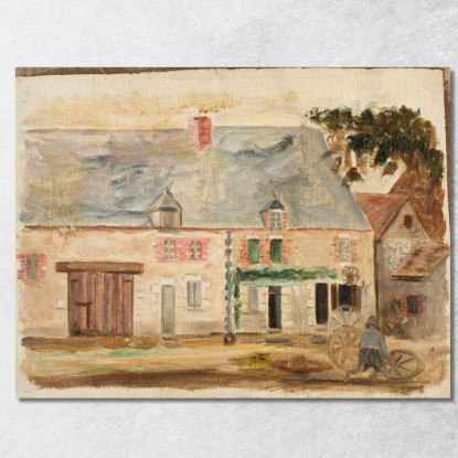 Il Ruotatore Davanti Alla Casa Tadeusz Makowski tmk88 quadro stampato su tela