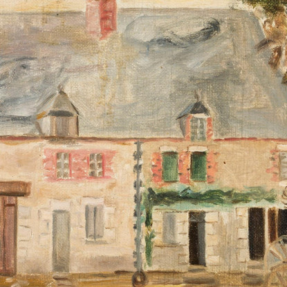 Il Ruotatore Davanti Alla Casa Tadeusz Makowski tmk88 quadro stampato su tela