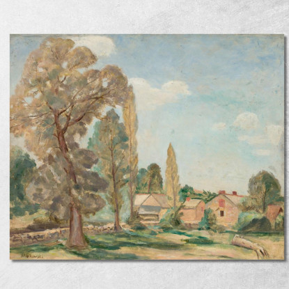 Paesaggio Rurale Con Alberi Tadeusz Makowski tmk89 quadro stampato su tela