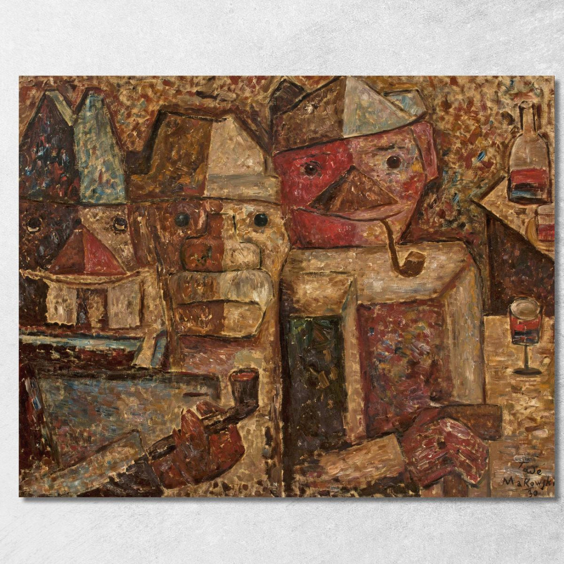 La Buvette Tadeusz Makowski tmk92 quadro stampato su tela