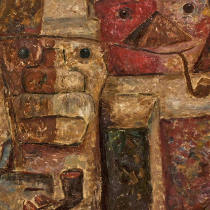 La Buvette Tadeusz Makowski tmk92 quadro stampato su tela