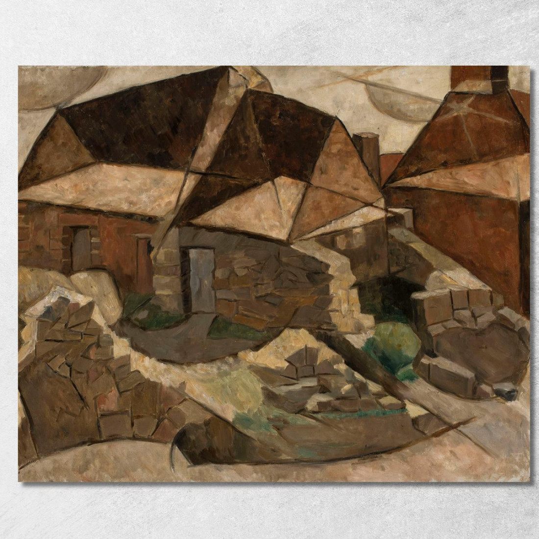 Paesaggio Con Case Tadeusz Makowski tmk100 quadro stampato su tela