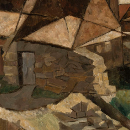 Paesaggio Con Case Tadeusz Makowski tmk100 quadro stampato su tela