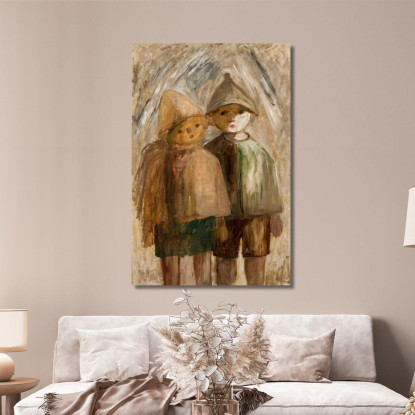 Piccoli Alunni Tadeusz Makowski tmk112 quadro stampato su tela