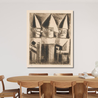 Maschere Tadeusz Makowski tmk118 quadro stampato su tela