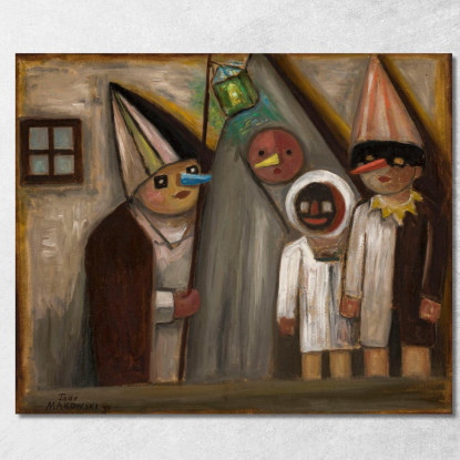 Avaro Tadeusz Makowski tmk124 quadro stampato su tela