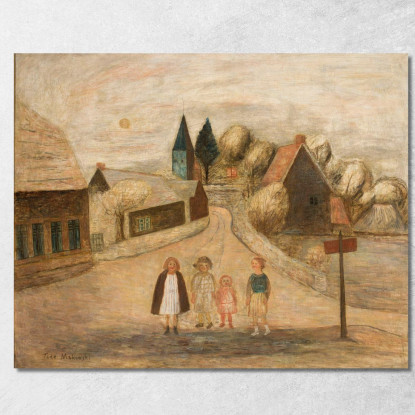 Paesaggio Normanno Breuilpont Tadeusz Makowski tmk128 quadro stampato su tela