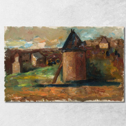 Paesaggio Con Edifici Urbani Tadeusz Makowski tmk135 quadro stampato su tela