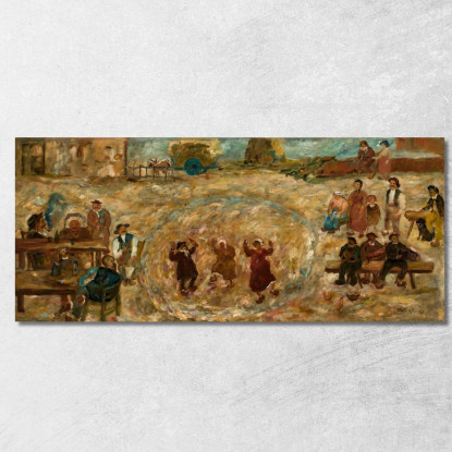 Gioco In Un Villaggio Tadeusz Makowski tmk140 quadro stampato su tela