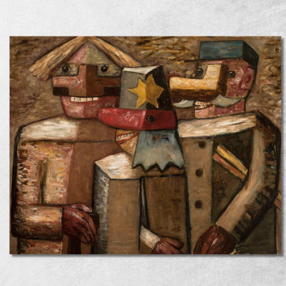 Ferroviari Tadeusz Makowski tmk151 quadro stampato su tela