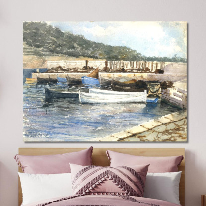 Barche John Singer Sargent jss25 quadro stampato su tela