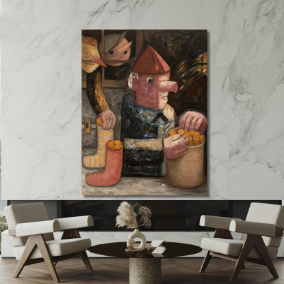 Ritorno Da Scuola Tadeusz Makowski tmk154 quadro stampato su tela