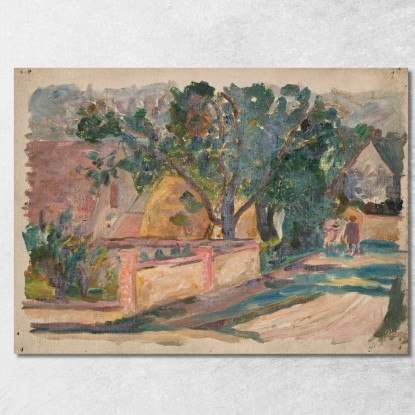 Casa Sul Ciglio Della Strada Tadeusz Makowski tmk158 quadro stampato su tela