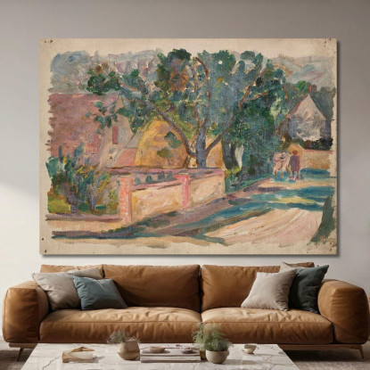 Casa Sul Ciglio Della Strada Tadeusz Makowski tmk158 quadro stampato su tela