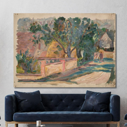 Casa Sul Ciglio Della Strada Tadeusz Makowski tmk158 quadro stampato su tela