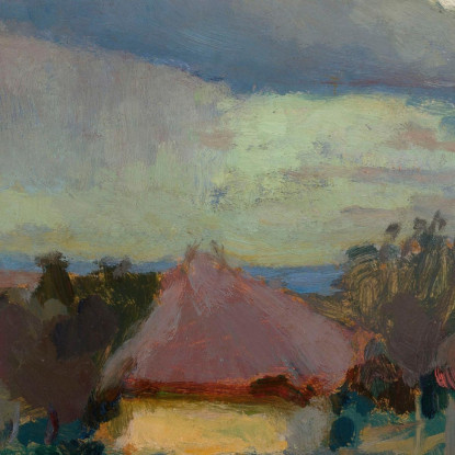 Paesaggio Rurale Con Un Arcobaleno Tadeusz Makowski tmk164 quadro stampato su tela