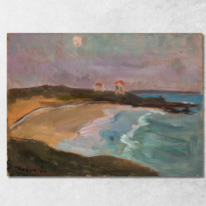 Costa Del Mare Tadeusz Makowski tmk168 quadro stampato su tela