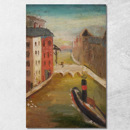 Nave In Una Città Tadeusz Makowski tmk172 quadro stampato su tela