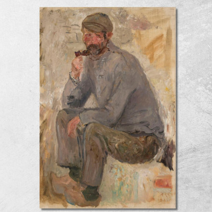 Pescatore Seduto Con Una Pipa Tadeusz Makowski tmk173 quadro stampato su tela