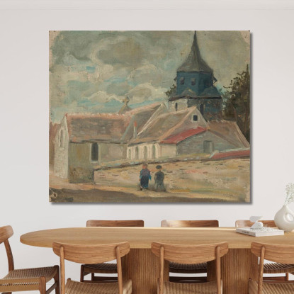 Piccola Chiesa Di Villaggio A Breuilpont Tadeusz Makowski tmk177 quadro stampato su tela