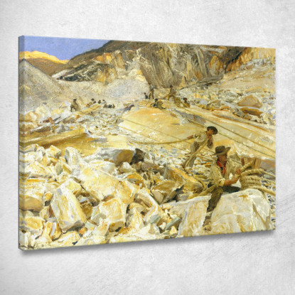 Trasporto Del Marmo Dalle Cave A Carrara John Singer Sargent jss30 quadro stampato su tela
