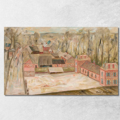 Vista Di Una Piccola Città Tadeusz Makowski tmk194 quadro stampato su tela