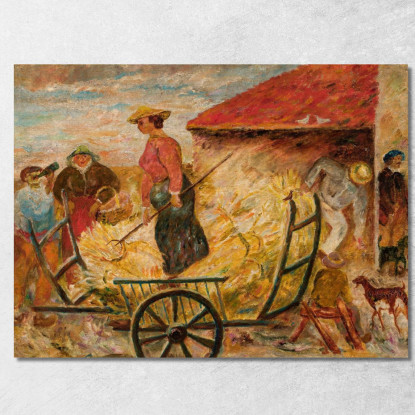 Zwozenie Zboza Tadeusz Makowski tmk205 quadro stampato su tela