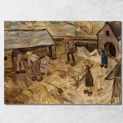 Zniwa Tadeusz Makowski tmk206 quadro stampato su tela