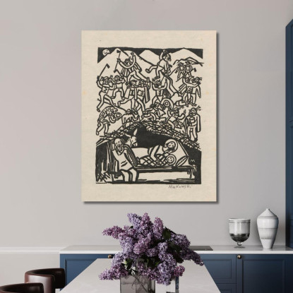 Hola Hola' Carol Tadeusz Makowski tmk208 quadro stampato su tela