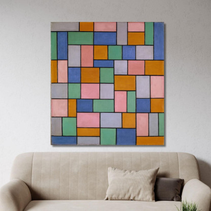 Composizione In Dissonanze Theo van Doesburg tvd7 quadro stampato su tela