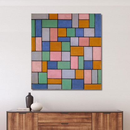 Composizione In Dissonanze Theo van Doesburg tvd7 quadro stampato su tela