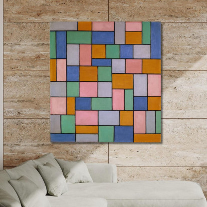 Composizione In Dissonanze Theo van Doesburg tvd7 quadro stampato su tela