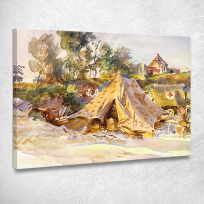 Campo Con Ambulanza John Singer Sargent jss36 quadro stampato su tela
