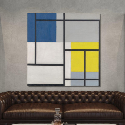 Composizione Simultanea Theo van Doesburg tvd19 quadro stampato su tela