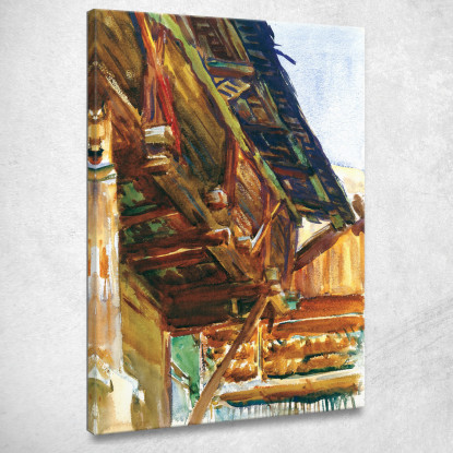 Chalet John Singer Sargent jss41 quadro stampato su tela