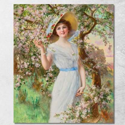 Fiori Di Ciliegio Emile Vernon evr6 quadro stampato su tela