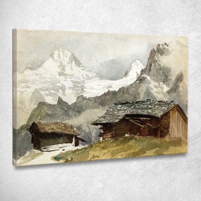 Chalet Breithorn Mürren John Singer Sargent jss42 quadro stampato su tela