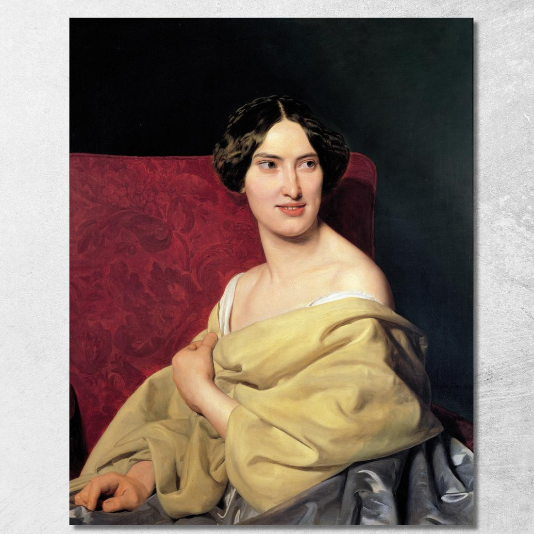 Anna Bayer La Seconda Moglie Dell'Artista Ferdinand Georg Waldmüller fgw5 quadro stampato su tela