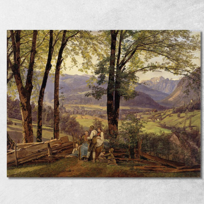 Veduta Di Ischl Ferdinand Georg Waldmüller fgw7 quadro stampato su tela