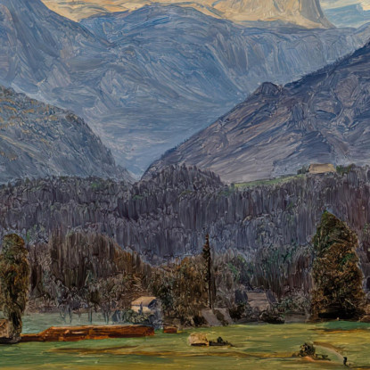 Veduta Del Lago Di Altaussee E Del Dachstein Ferdinand Georg Waldmüller fgw8 quadro stampato su tela