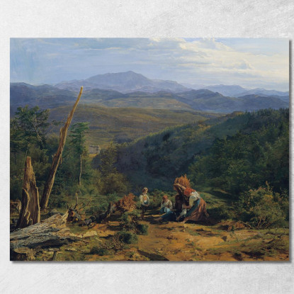 Paesaggio Del Wienerwald Con Il Castello Di Wildegg Ferdinand Georg Waldmüller fgw9 quadro stampato su tela