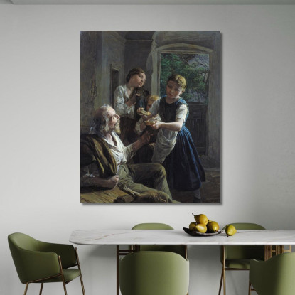 Mendicante Ferdinand Georg Waldmüller fgw12 quadro stampato su tela