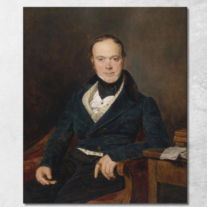 Ritratto Di August Walter Ferdinand Georg Waldmüller fgw13 quadro stampato su tela