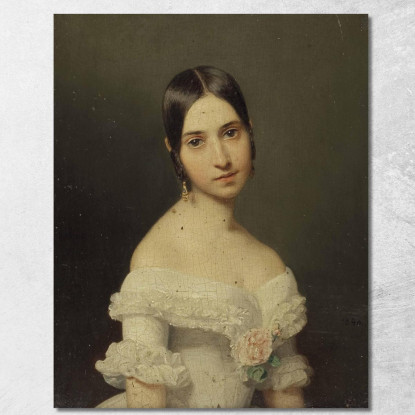 Ritratto Di Una Ragazza Ferdinand Georg Waldmüller fgw14 quadro stampato su tela
