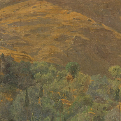 Veduta Della Città Di Mola Presso Taormina Ferdinand Georg Waldmüller fgw16 quadro stampato su tela