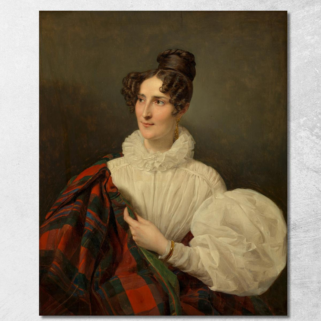 Dama In Abito Bianco Ferdinand Georg Waldmüller fgw24 quadro stampato su tela